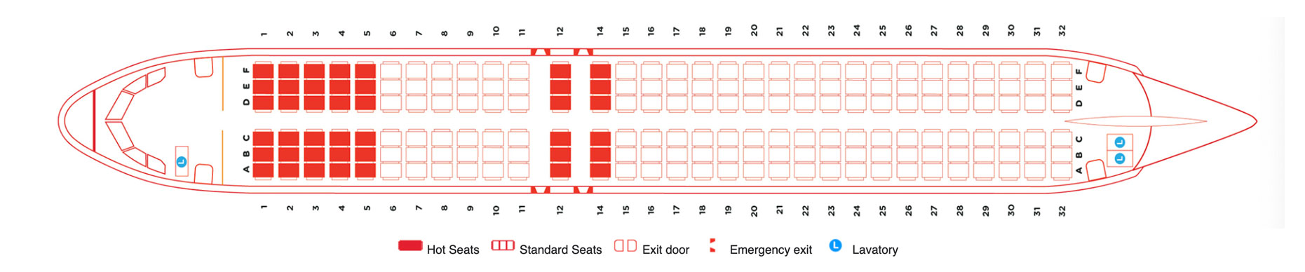 Airbus A320-CEO: Type B / Airbus A320-NEO: Type C